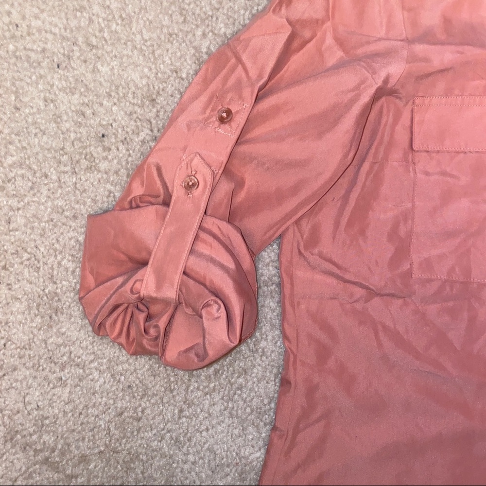 Express Half Zip Blouse With Adjustable Sleeves - image 2